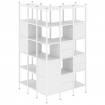 Loft Угловой внешний стеллаж наборный VR.L-53 Белый Бриллиант/Металл Белый 1278*1278*2280