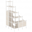 Loft Угловой внешний стеллаж наборный VR.L-59 Денвер Светлый/Металл Белый 1278*1278*2280