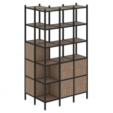 Loft Угловой внешний стеллаж наборный VR.L-54 Дуб Аризона/Металл Черный 862*1278*2280