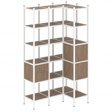 Loft Угловой внутренний стеллаж VR.L-35 Дуб Аризона/Металл Белый 1278*862*2280