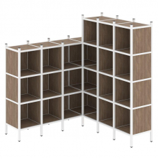 Loft Угловой внутренний стеллаж VR.L-50 Дуб Аризона/Металл Белый 1694*1694*1869