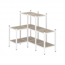 Loft Угловой внутренний стеллаж VR.L-37 Дуб Аттик/Металл Белый 862*1278*1047