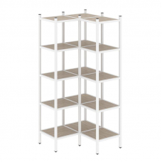 Loft Угловой внутренний стеллаж VR.L-32 Дуб Аттик/Металл Белый 862*862*1869