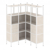 Loft Угловой внутренний стеллаж VR.L-33 Денвер Светлый/Металл Белый 1278*1278*1869