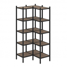 Loft Угловой внутренний стеллаж VR.L-32 Дуб Аризона/Металл Черный 862*862*1869