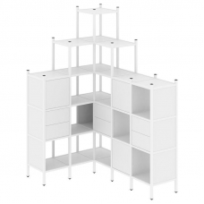 Loft Угловой внутренний стеллаж VR.L-43 Белый Бриллиант/Металл Белый 1278*1694*2280