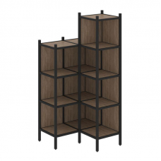 Loft Угловой внутренний стеллаж VR.L-38 Дуб Аризона/Металл Черный 862*862*1869