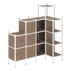 Loft Угловой внутренний стеллаж VR.L-48 Дуб Аризона/Металл Белый 1694*862*1869