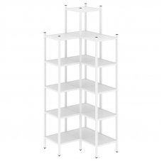 Loft Угловой внутренний стеллаж VR.L-46 Белый Бриллиант/Металл Белый 862*862*2280