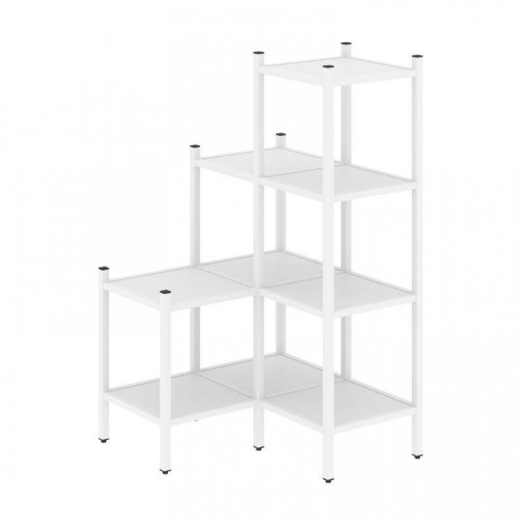 Loft Угловой внутренний стеллаж VR.L-36 Белый Бриллиант/Металл Белый 862*862*1458