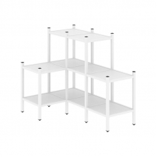Loft Угловой внутренний стеллаж VR.L-37 Белый Бриллиант/Металл Белый 862*1278*1047