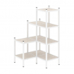 Loft Угловой внутренний стеллаж VR.L-36 Денвер Светлый/Металл Белый 862*862*1458
