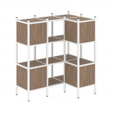 Loft Угловой внутренний стеллаж VR.L-29 Дуб Аризона/Металл Белый 1278*862*1458