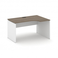 Style Project Стол рабочий эргоном. SN-D.SPA-001(R) Вяз Благородный/Белый/Черная Заглушка 1380*600/9