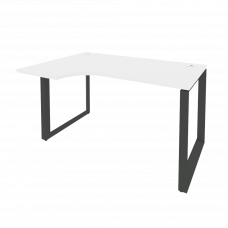 Onix Стол эргономичный левый на О-образном м/к O.MO-SA-2 (L) Белый Бриллиант/Металл Антрацит 1380*98