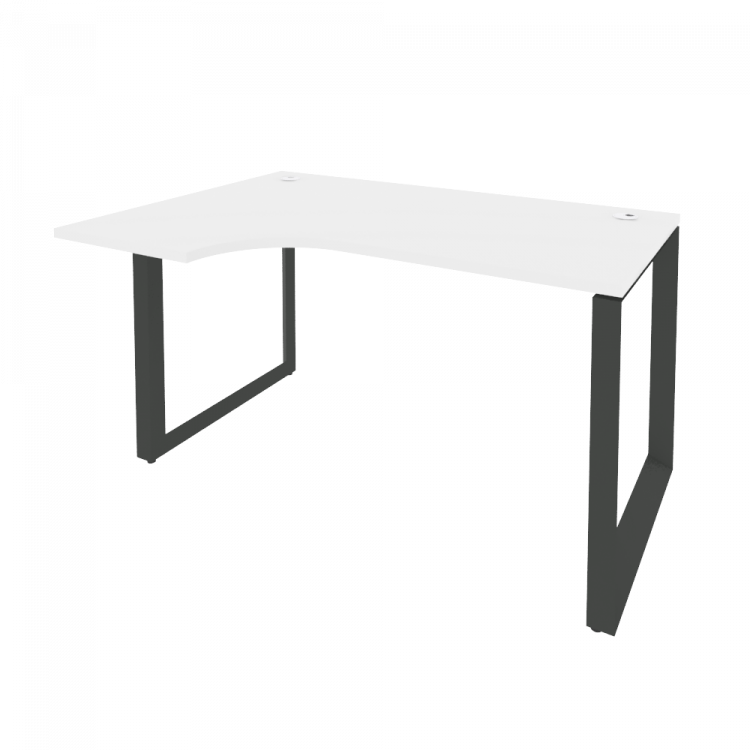 Onix Стол эргономичный левый на О-образном м/к O.MO-SA-2 (L) Белый Бриллиант/Металл Антрацит 1380*98
