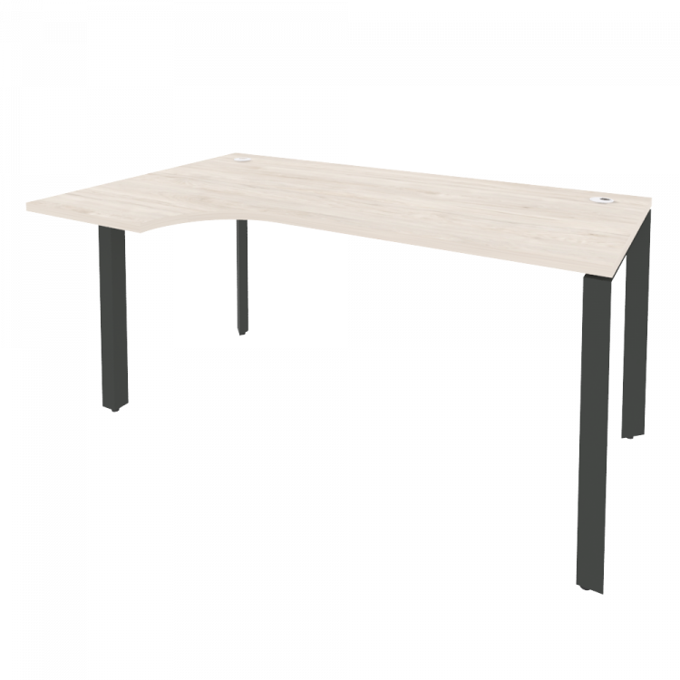 Onix Стол эргономичный левый на П-образном м/к O.MP-SA-1 (L) Денвер Светлый/Металл Антрацит 1580*980
