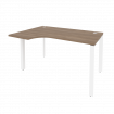 Onix Стол эргономичный левый на П-образном м/к O.MP-SA-2 (L) Дуб Аризона/Металл Белый 1380*980*750 (