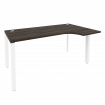 Onix Стол эргономичный правый на П-образном м/к O.MP-SA-1 (R) Дуб Мали/Металл Белый 1580*980*750 (72