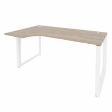 Onix Стол эргономичный левый на О-образном м/к O.MO-SA-1 (L) Дуб Аттик/Металл Белый 1580*980*750 (72