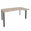 Onix Стол эргономичный правый на П-образном м/к O.MP-SA-1 (R) Дуб Аттик/Металл Антрацит 1580*980*750
