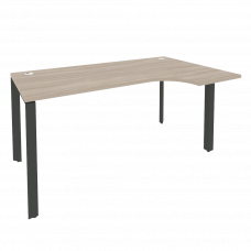 Onix Стол эргономичный правый на П-образном м/к O.MP-SA-1 (R) Дуб Аттик/Металл Антрацит 1580*980*750
