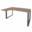 Onix Стол эргономичный левый на О-образном м/к O.MO-SA-4 (L) Дуб Аризона/Металл Антрацит 1580*1180*7