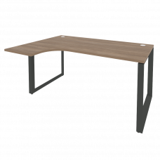 Onix Стол эргономичный левый на О-образном м/к O.MO-SA-4 (L) Дуб Аризона/Металл Антрацит 1580*1180*7