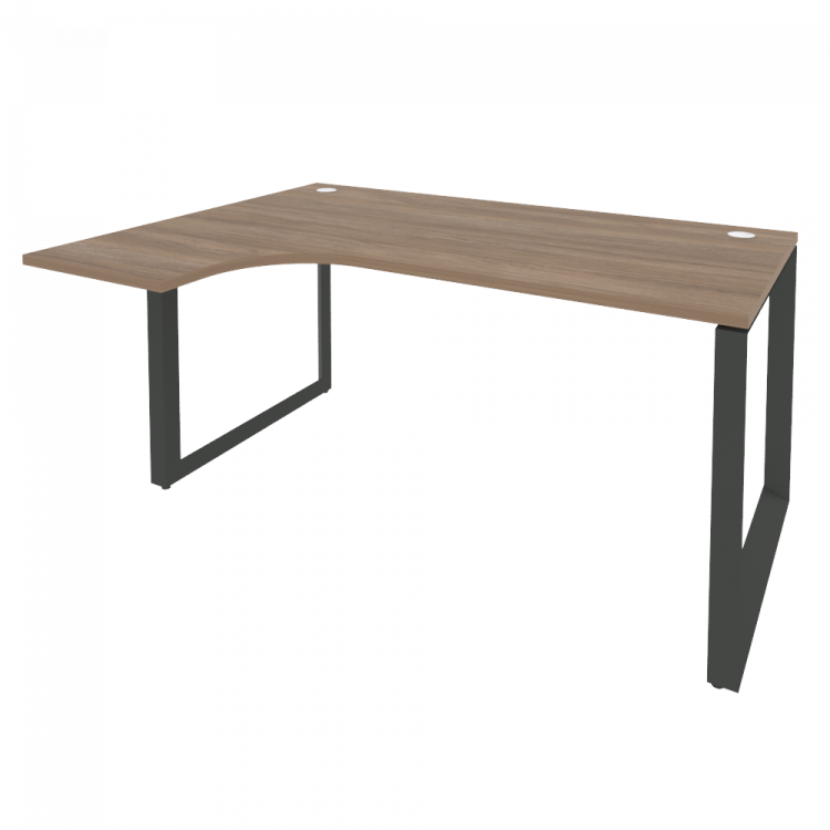 Onix Стол эргономичный левый на О-образном м/к O.MO-SA-4 (L) Дуб Аризона/Металл Антрацит 1580*1180*7