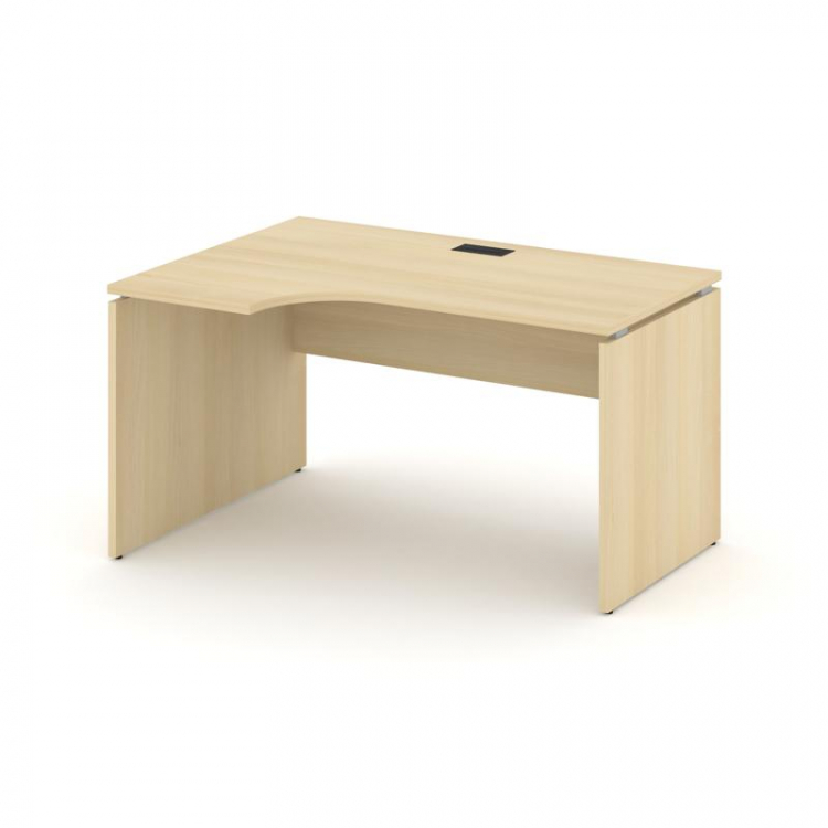 Style Project Стол рабочий эргоном. SN-D.SPA-021(L) Акация Лорка/Черная Заглушка 1380*800/980*750