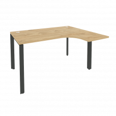 Onix Стол эргономичный правый на П-образном м/к O.MP-SA-3 (R) Тиквуд Светлый/Металл Антрацит 1380*11