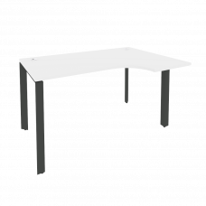 Onix Стол эргономичный правый на П-образном м/к O.MP-SA-2 (R) Белый Бриллиант/Металл Антрацит 1380*9