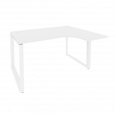 Onix Стол эргономичный правый на О-образном м/к O.MO-SA-3 (R) Белый Бриллиант/Металл Белый 1380*1180