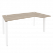 Onix Стол эргономичный правый на П-образном м/к O.MP-SA-1 (R) Дуб Аттик/Металл Белый 1580*980*750 (7