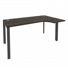 Onix Стол эргономичный правый на П-образном м/к O.MP-SA-1 (R) Дуб Мали/Металл Антрацит 1580*980*750