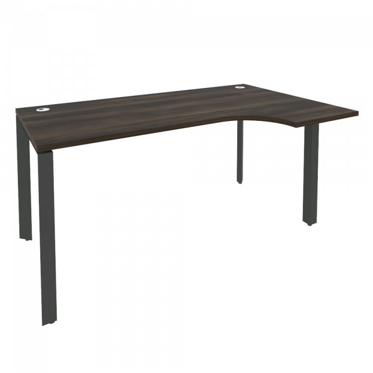 Onix Стол эргономичный правый на П-образном м/к O.MP-SA-1 (R) Дуб Мали/Металл Антрацит 1580*980*750