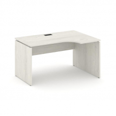 Style Project Стол рабочий эргоном. SN-D.SPA-012(R) Дуб Наварра/Черная Заглушка 1580*700/980*750