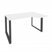 Onix Стол эргономичный правый на О-образном м/к O.MO-SA-2 (R) Белый Бриллиант/Металл Антрацит 1380*9