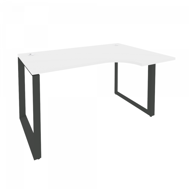 Onix Стол эргономичный правый на О-образном м/к O.MO-SA-2 (R) Белый Бриллиант/Металл Антрацит 1380*9