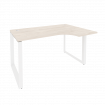 Onix Стол эргономичный правый на О-образном м/к O.MO-SA-2 (R) Денвер Светлый/Металл Белый 1380*980*7