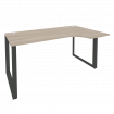 Onix Стол эргономичный правый на О-образном м/к O.MO-SA-1 (R) Дуб Аттик/Металл Антрацит 1580*980*750