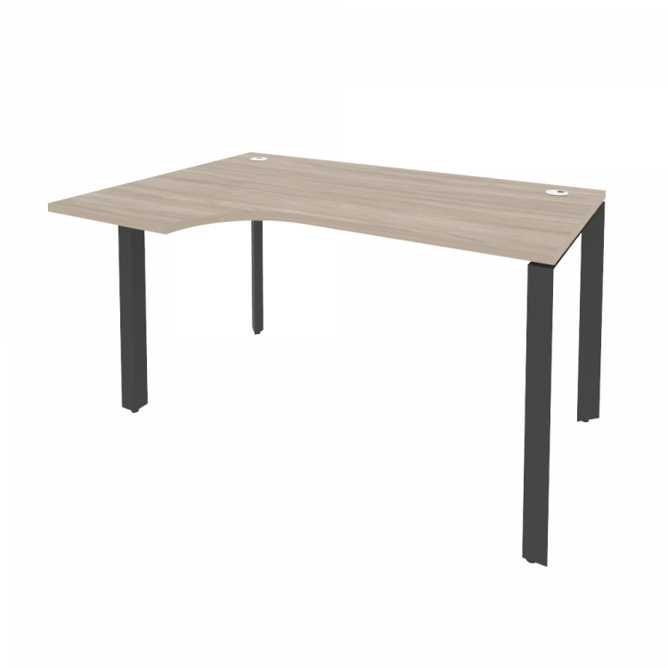 Onix Стол эргономичный левый на П-образном м/к O.MP-SA-2 (L) Дуб Аттик/Металл Антрацит 1380*980*750