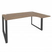 Onix Стол эргономичный правый на О-образном м/к O.MO-SA-4 (R) Дуб Аризона/Металл Антрацит 1580*1180*