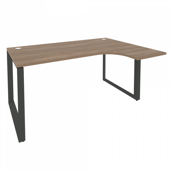 Onix Стол эргономичный правый на О-образном м/к O.MO-SA-4 (R) Дуб Аризона/Металл Антрацит 1580*1180*