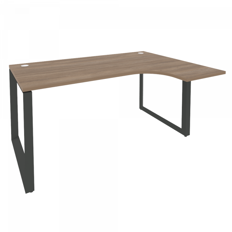 Onix Стол эргономичный правый на О-образном м/к O.MO-SA-4 (R) Дуб Аризона/Металл Антрацит 1580*1180*