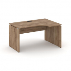 Style Project Стол рабочий эргоном. SN-D.SPA-002(R) Дуб Табак/Черная Заглушка 1580*600/980*750