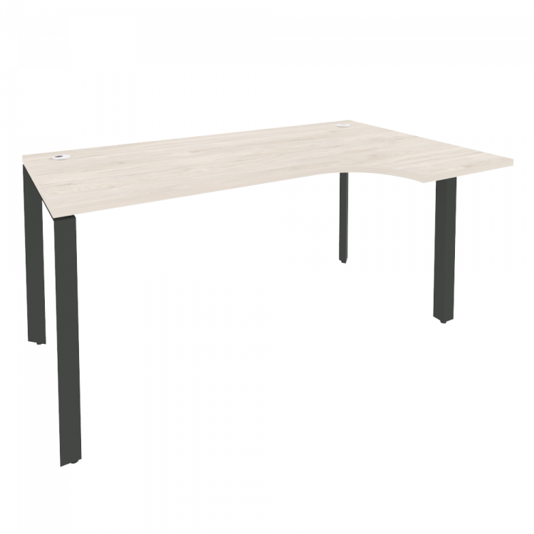 Onix Стол эргономичный правый на П-образном м/к O.MP-SA-1 (R) Денвер Светлый/Металл Антрацит 1580*98