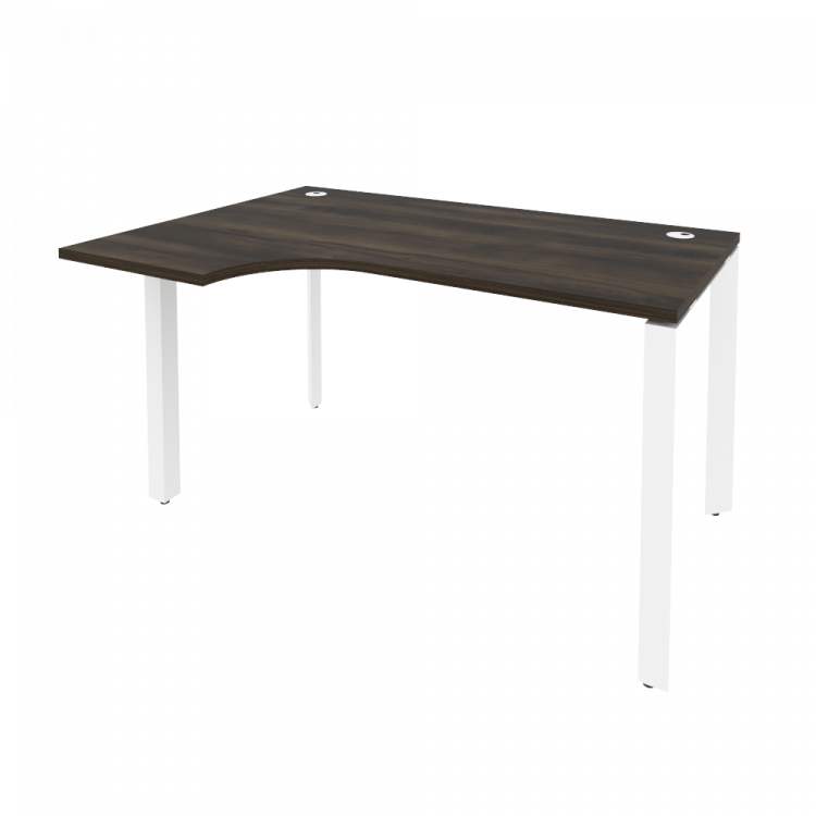 Onix Стол эргономичный левый на П-образном м/к O.MP-SA-2 (L) Дуб Мали/Металл Белый 1380*980*750 (720