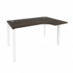 Onix Стол эргономичный правый на П-образном м/к O.MP-SA-2 (R) Дуб Мали/Металл Белый 1380*980*750 (72