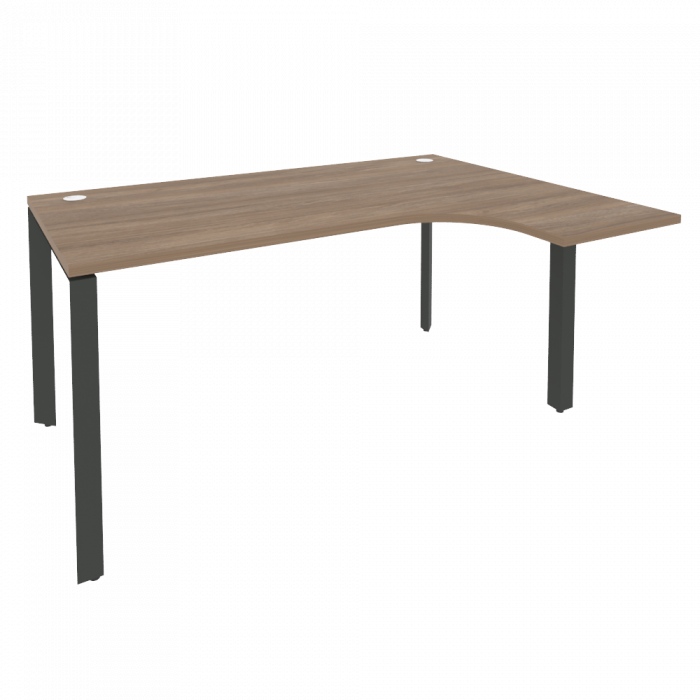 Onix Стол эргономичный правый на П-образном м/к O.MP-SA-4 (R) Дуб Аризона/Металл Антрацит 1580*1180*